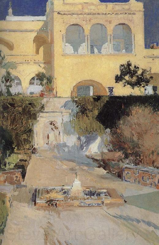 Joaquin Sorolla The Royal Palace in the afternoon